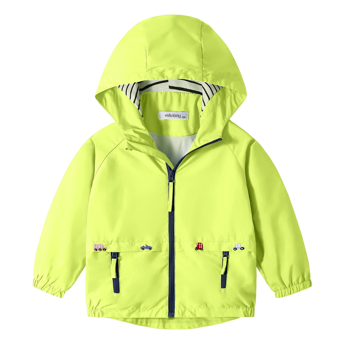Volunboy Baby Hooded Jackets, Boys Long Sleeve Windproof Coat Cartoon Print Jackets