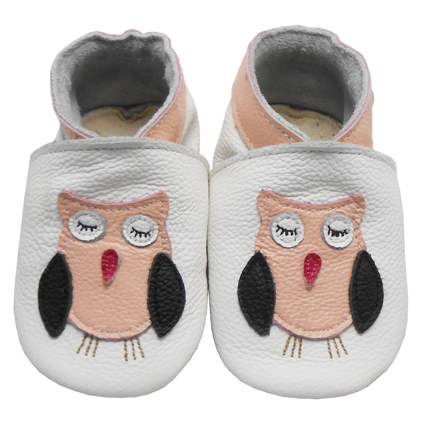 YIHAKIDS Krabbelschuhe Baby Lauflernschuhe Jungen Mädchen Weicher Leder Babyhausschuhe Kleinkind rutschfeste Lederschuhe mit Gummisohle für Baby 6-12 Monate 12-18 Monate 18-24 Monate