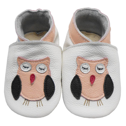 YIHAKIDS Krabbelschuhe Baby Lauflernschuhe Jungen Mädchen Weicher Leder Babyhausschuhe Kleinkind rutschfeste Lederschuhe mit Gummisohle für Baby 6-12 Monate 12-18 Monate 18-24 Monate