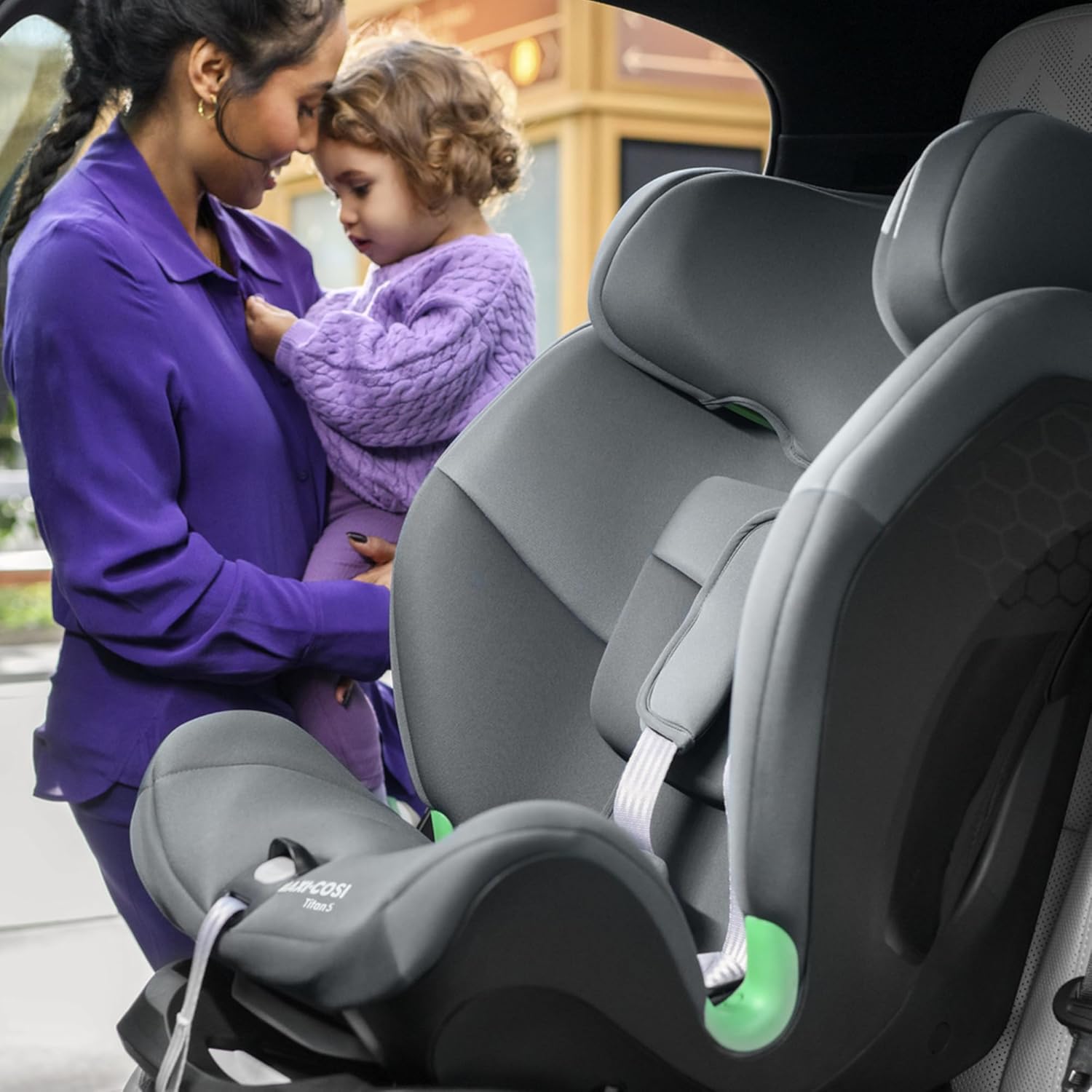 Maxi-Cosi Titan S i-Size, Child Car Seat, 15 months-12 years (76-150cm), ISOFIX Car Seat, 5 Recline Positions, 13 Headrest Positions, G-CELL Protection, 5-Point Safety Harness, Tonal Graphite - Meloni2