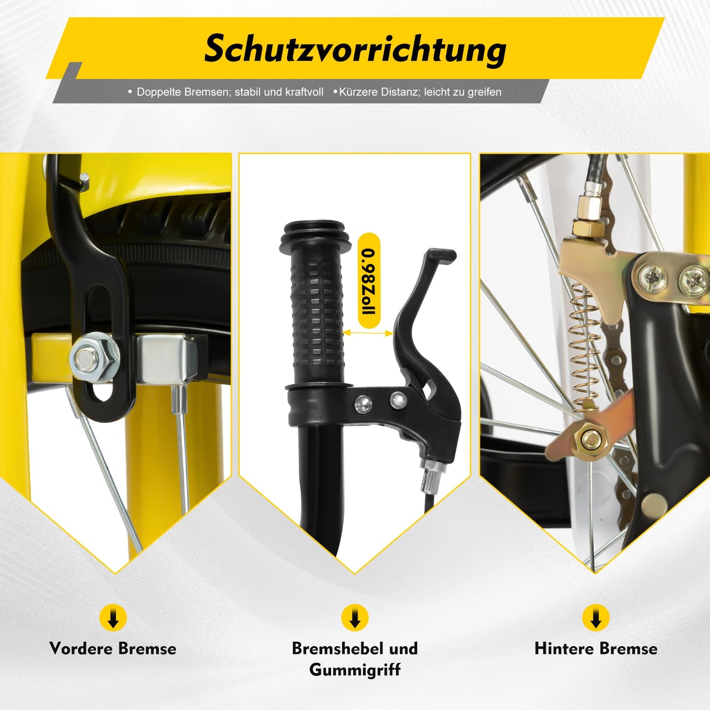HUSPOO 16 Zoll Kinderfahrrad, Kinderfahrrad für Jungen und Mädchen Kinder, Anfänger Fahrrad Kinderfahrrad Radfahren mit Stabilisatoren und Korb, geeignet für Kinder im Alter von 5-8 Jahren - Meloni2