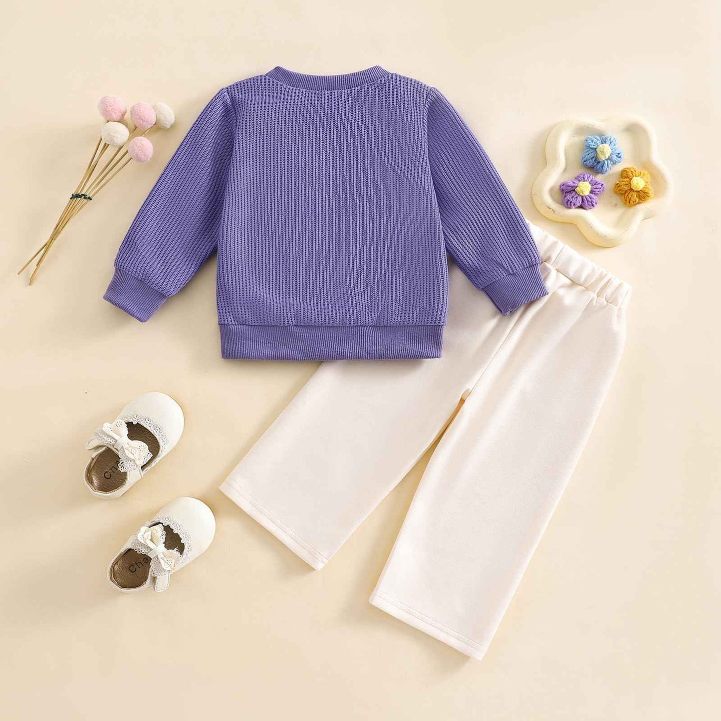 JiAmy Baby Mädchen Kleidung Langarm Top + Hose Zweiteiler Neugeborene Herbst Winter Babykleidung Set Kleinkind Bekleidungssets für 6 Monate-4 Jahre