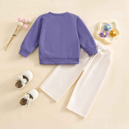 JiAmy Baby Mädchen Kleidung Langarm Top + Hose Zweiteiler Neugeborene Herbst Winter Babykleidung Set Kleinkind Bekleidungssets für 6 Monate-4 Jahre