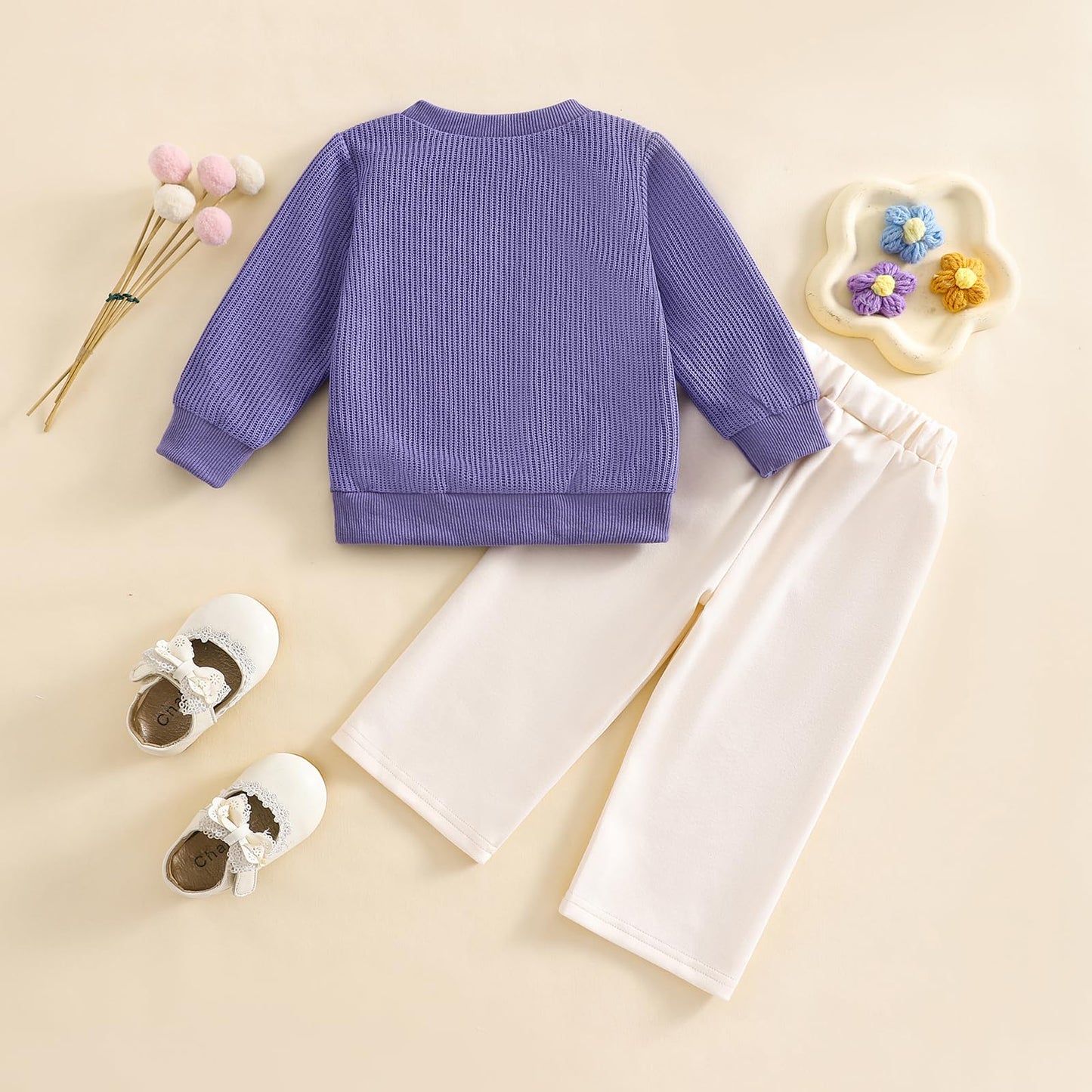 Baby Mädchen Kleidung Langarm Top + Hose Zweiteiler Neugeborene Herbst Winter Babykleidung Set Kleinkind Bekleidungssets für 6 Monate-4 Jahre