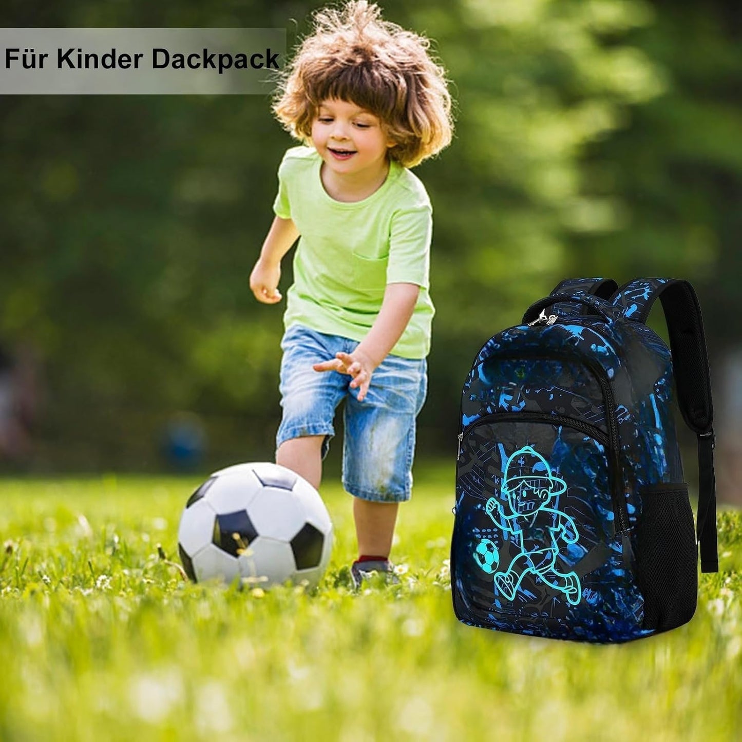 Kinderrucksack Jungen Kinder Rucksack Tagesrucksack Vorschulrucksack Kindergartentasche Schulrucksack für Schule Kita 38cm 3-8Y