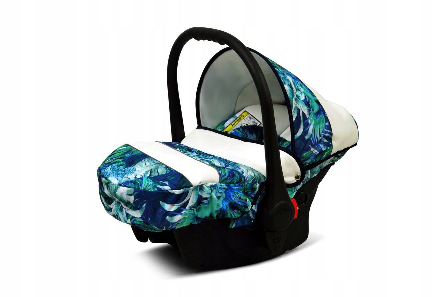 BabyLux® Bambimo Pushchair Set 3 in 1 - Tropical - incl. Baby Carrycot, Buggy Sports Seat, Car Seat - Pram Set - Combination Pram with Changing Bag, Rain Cover etc.