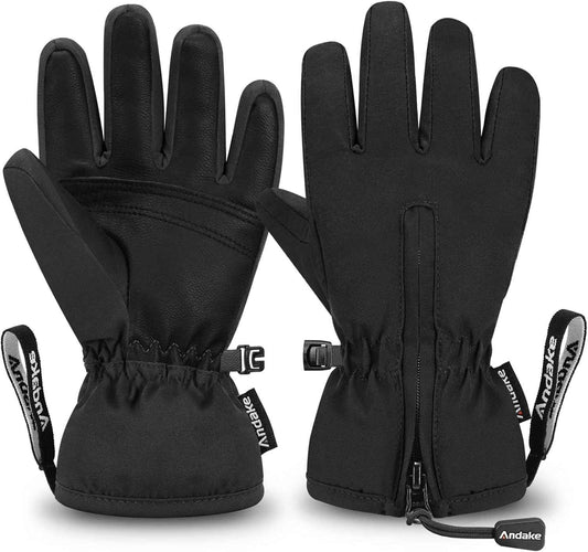 Andake Children's gloves, windproof, waterproof, warm winter gloves, skiing, outdoor sports, riding gloves, boys and girls