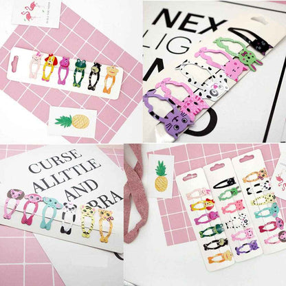 Pack of 18 Fashion Animal Hair Pins, Children's Hair Clips, Cartoon Clips, Accessories for Baby, Toddlers, Girls, Children, Multicoloured