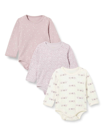 Care Unisex Baby Bodysuit, Long-Sleeved, 100% Cotton (Pack of 3 and 6)
