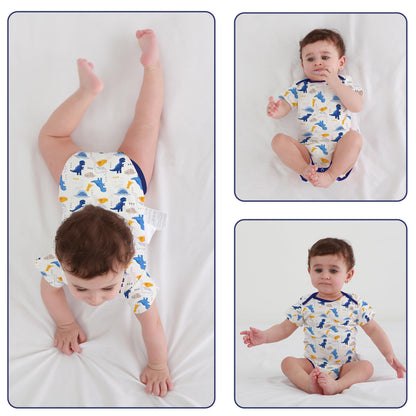 3tlg Babykleidung Set Baby Jungen Mädchen Kleidung Outfit Kurzarm Body Strampler + Hose Neugeborene Kleinkinder Weiche Babyset