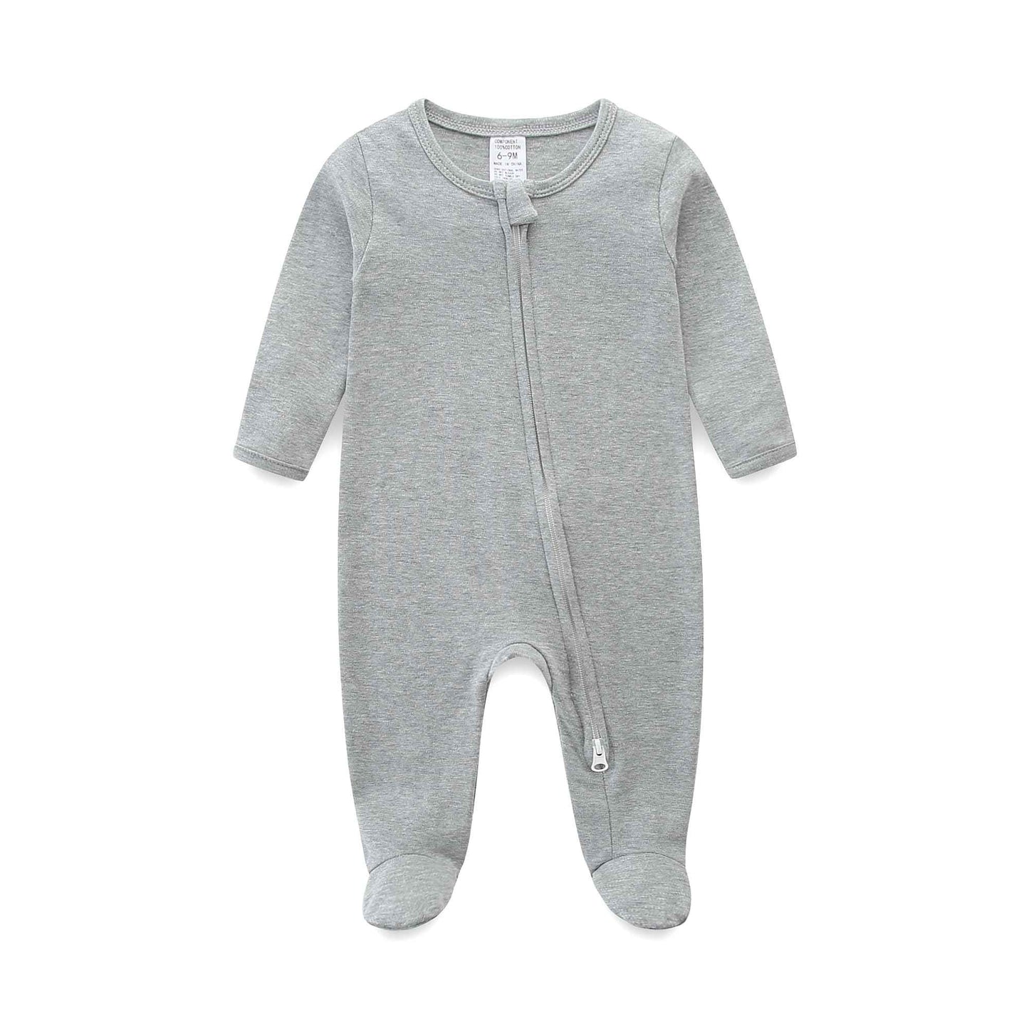 Baby Schlafanzug, Baby Strampler, Neugeborene Strampler Doppelreißverschluss, Baumwolle Langarm Schlafanzug Neugeborene, Schlafstrampler Pyjam Kleidung für Junge Mädchen 0-3 Monate