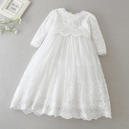 Baby Lange Taufe Kleider Weiße Taufe Kleid Besondere Anlässe Kleider für Mädchen Geburtstag