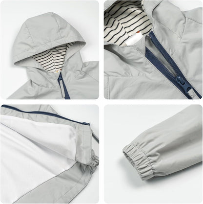 Volunboy Baby Kapuzen Jackets, Jungen Langarm Winddicht Mantel Cartoon Aufdruck Jacken