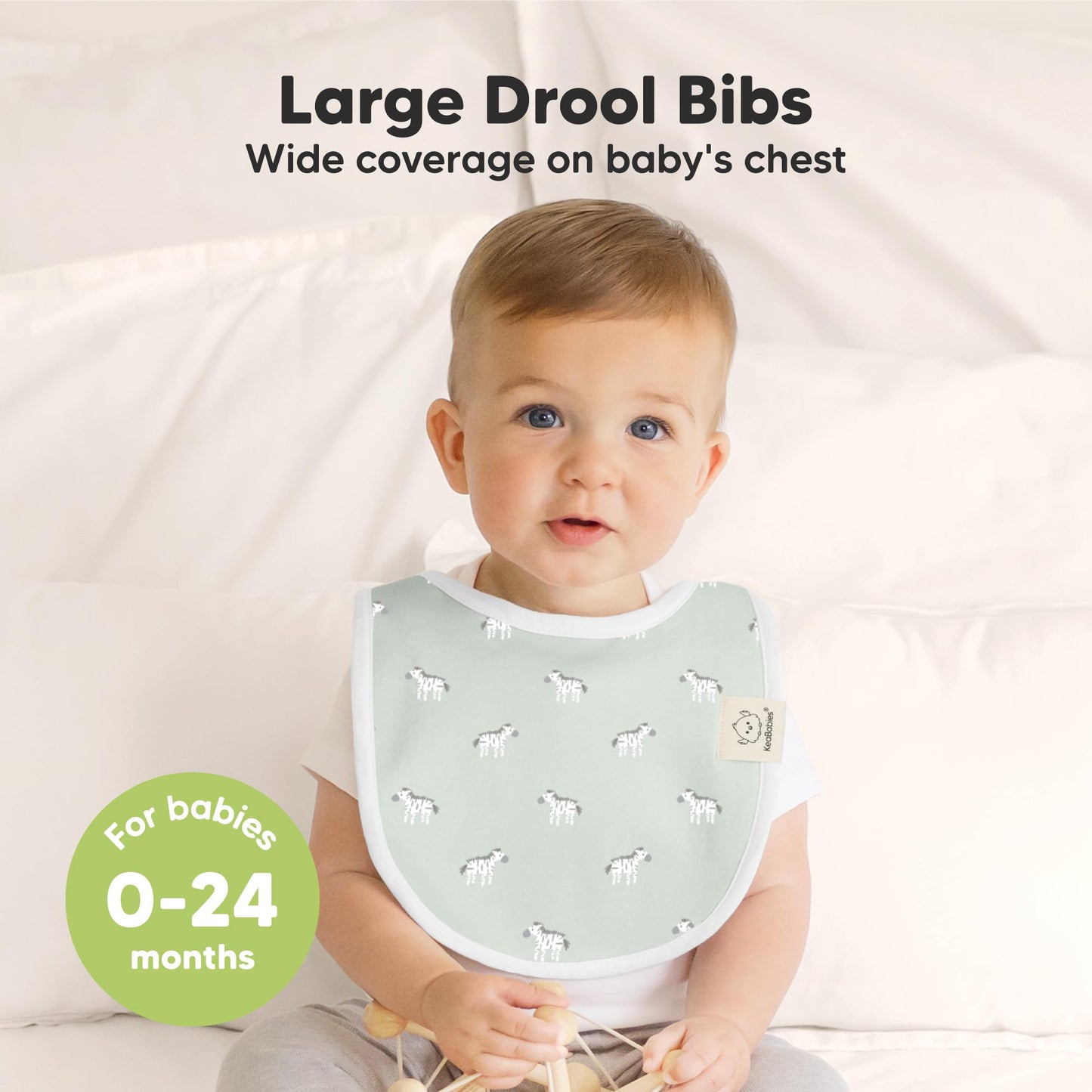 Baby Bibs for Boys &amp; Girls - 8-Pack Organic Cotton Teething Bibs - Baby Bibs for Girls &amp; Boys - Large Bibs for Infants, Toddlers (Wilderness) 