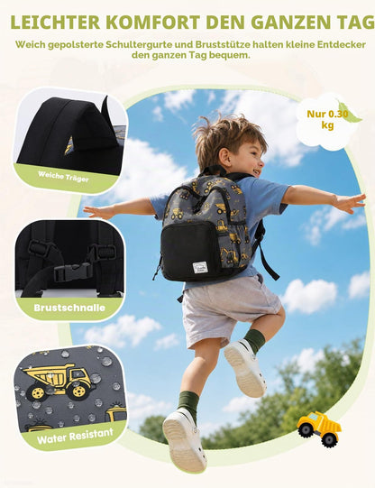 Rucksack für Mädchen, 4-6 Jahre, Schulrucksack mit Seitentaschen und Brustgurt, 127-Einhorn, one size, Niedlich