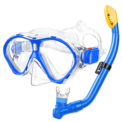 Gintenco Schnorchelset Kinder, Taucherbrille Kinder mit Schnorchel Anti-Fog Panorama-Weitsicht, Anti-Leck schnorchelmaske,Tauchmaske für Schwimmen Schnorcheln 4-16 Jahre