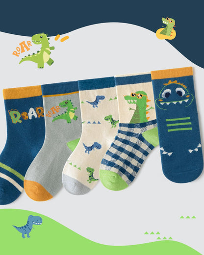 Kyopp 10 Paar Socken Kinder Mädchen und Jungen Funny Socken Lustig Animals Cotton Socken Crew Socks Winter/Sommer