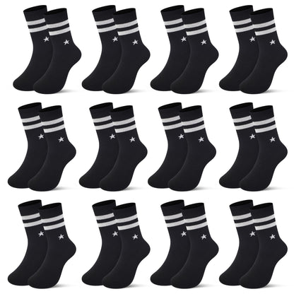 Libella 12 Paar Kindersocken Jungen Mädchen Sportsocken Fussball Wintersocken Baumwolle bunt Cotton modische makronen Füßlinge 2889VA