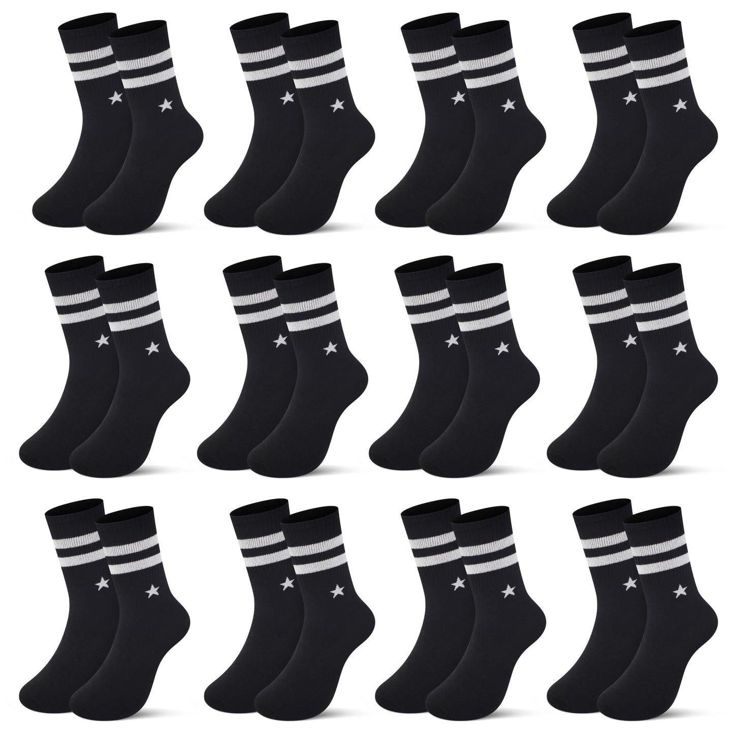 Libella 12 Paar Kindersocken Jungen Mädchen Sportsocken Fussball Wintersocken Baumwolle bunt Cotton modische makronen Füßlinge 2889VA