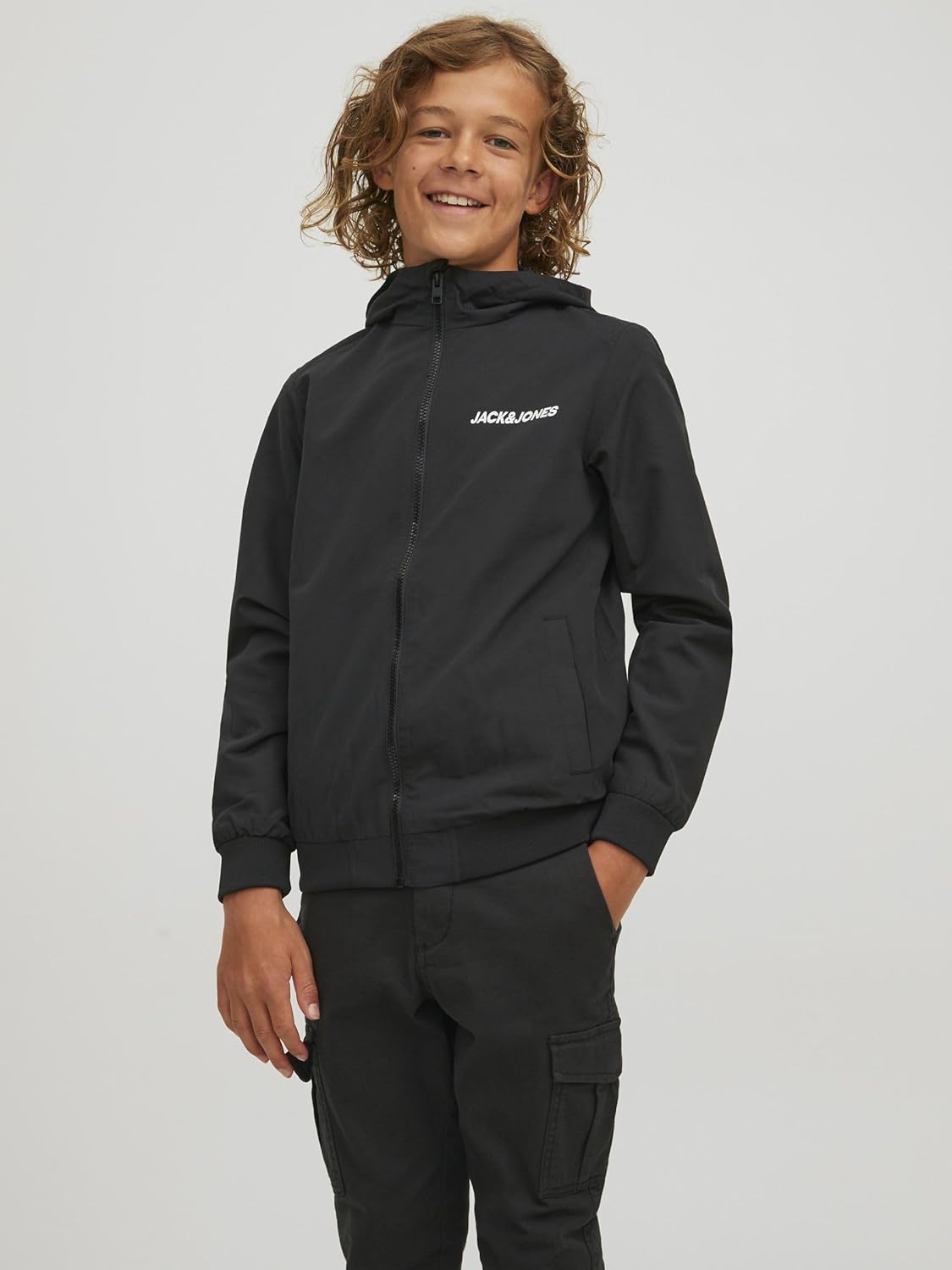 JACK &amp; JONES Jjerush Blocking Hood Bomber Sn Jr Boys Jacket 