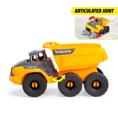 Dickie Toys - Volvo Bagger Tough Excavator (26 cm) - Spielzeug-Schaufelbagger für Kinder ab 3 Jahre mit Freilauf, beweglichem Arm und Schaufel, als Sandspielzeug geeignet