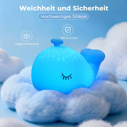 Nachtlicht Kinder Wal Silikon Nachtlicht Dimmbar RGB Tier Touch Aufladbare Kinderlicht Schlafzimmer Led Night Light Dekor Kinder Lampe Geschenke Für Mädchen Junge Weihnachtsgeschenke