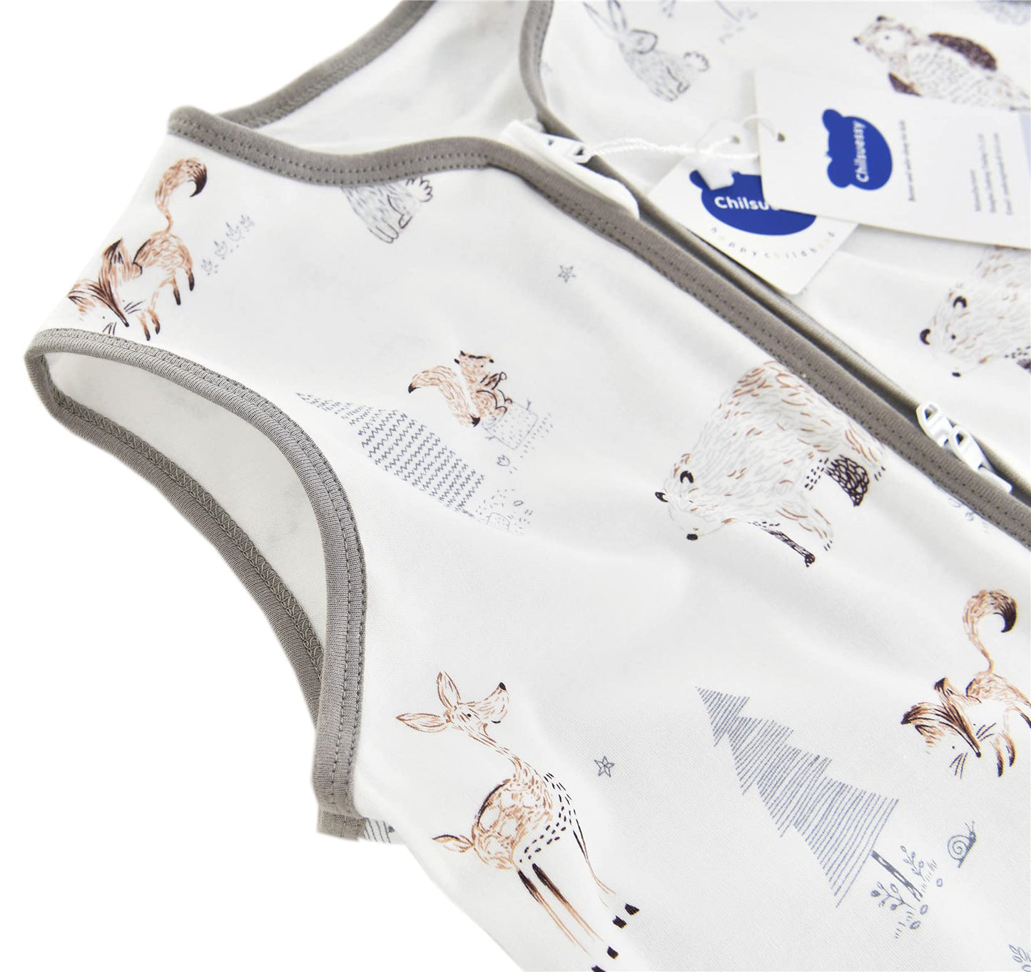 Chilsuessy Summer Baby Sleeping Bag, Small Children’s Sleeveless Pyjamas for Summer and Spring, 100 % Cotton