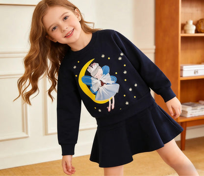 Sweatshirt Mädchen Pullover Kinder Mädchen Baumwolle Langarm Shirt Einhorn Bunny Warm Tops 2-8 Jahre Größe 92 98 104 110 116 122 128