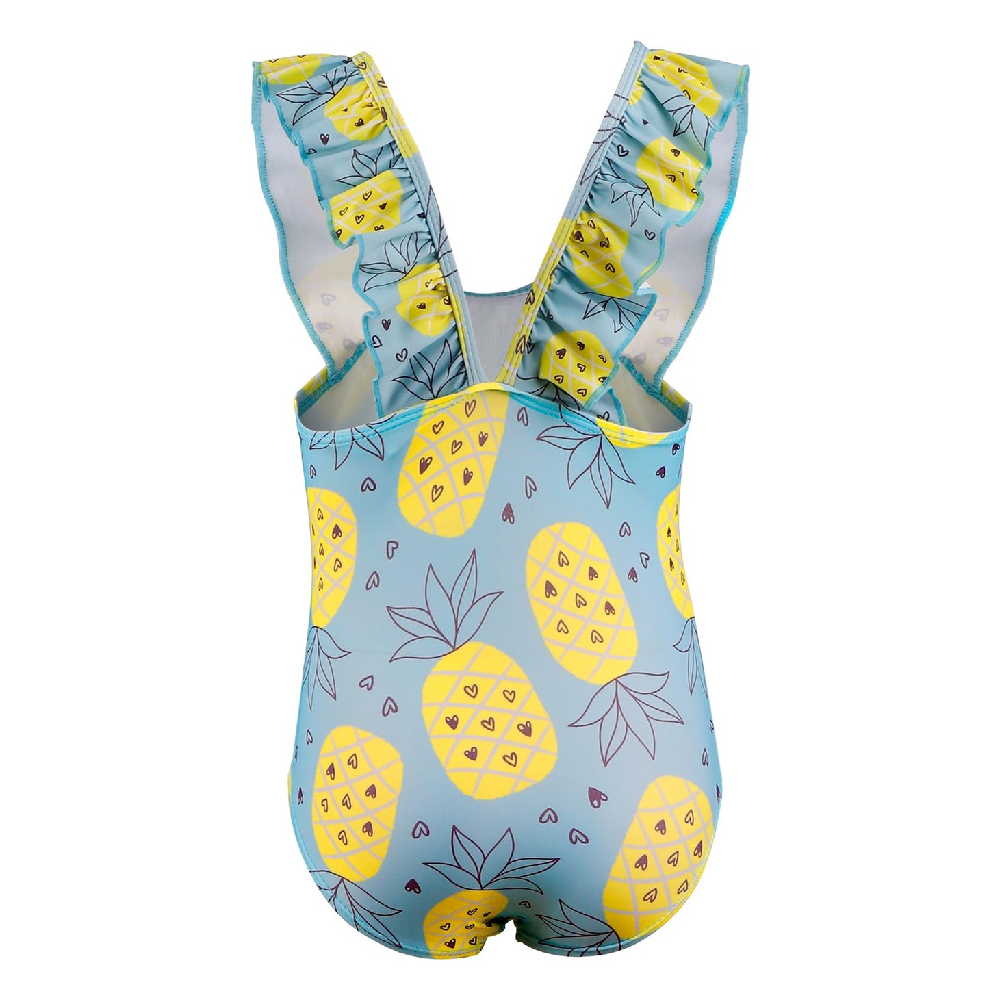 TIZAX Badeanzug für Mädchen Einteiliger Schwimmanzug Kleinkind Niedliche Rüschen Bademode Schnell trocknende Sommerferien Bikini für Kinder 2~7 Jahre