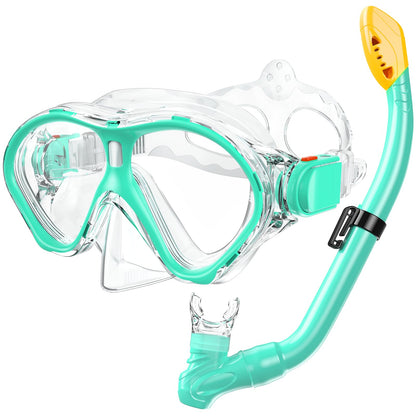 Gintenco Schnorchelset Kinder, Taucherbrille Kinder mit Schnorchel Anti-Fog Panorama-Weitsicht, Anti-Leck schnorchelmaske,Tauchmaske für Schwimmen Schnorcheln 4-16 Jahre