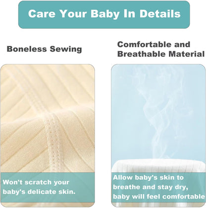 Baby Kleidung Neugeborene 100% Baumwolle Weiche Langarm Strampler Baby Bodys Neugeborene Kleidung für Jungen und Mädchen, Bequeme Baby Strampler Neugeborene Kleidung Jungen Mädchen