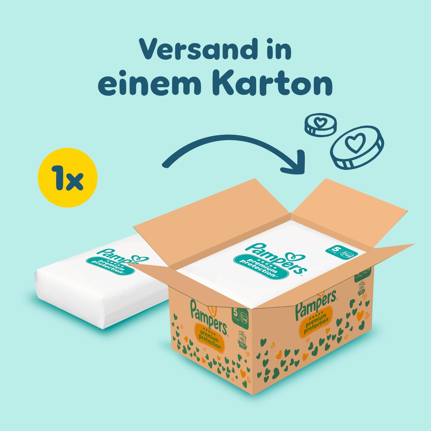 Pampers Premium Protection Pants Größe 4, 168 Windeln, 9kg-15kg, Mit 360° Passform und 2x breiteren Bündchen als vorher für unseren besten Komfort & Schutz