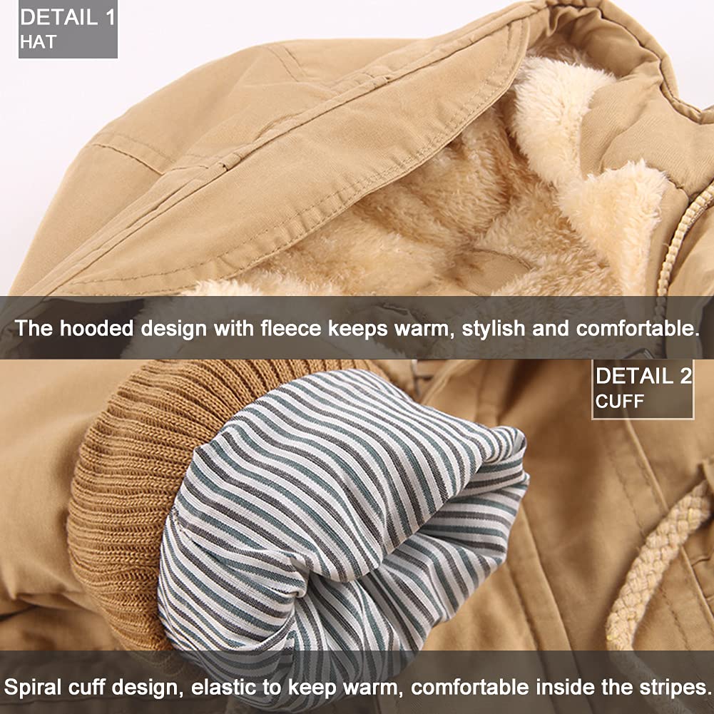 Winter Jacket for Boys and Girls, Warm Hoodie Outfits, Thick Coat, Baby Winter Coats