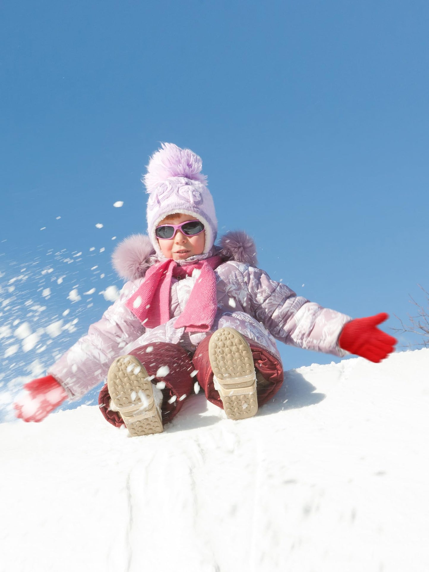 Geyoga 3 Paar Kinder Strickhandschuhe Winter Vollfinger Handschuhe