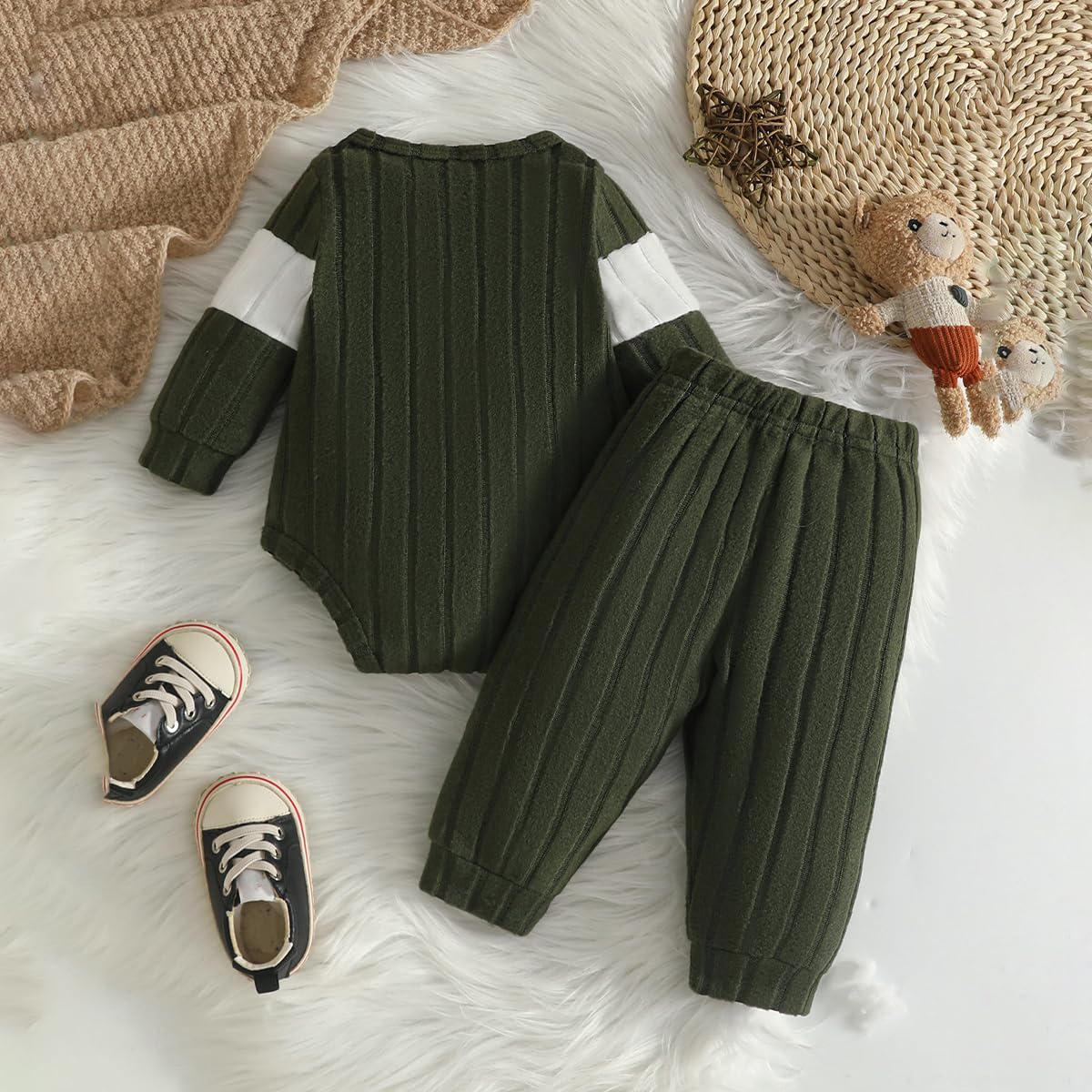 Herbst Outfit Für Baby Jungen Mit Bären Oberteil Und Hose