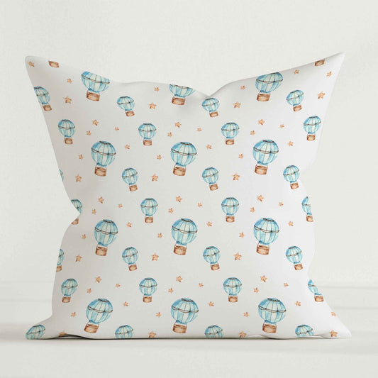 “Heissluftballons” Premium Kinder Dekokissen