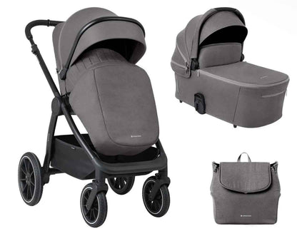 Kikkaboo Naya Grau 2-in-1 Baby-Kinderwagen mit Wiege