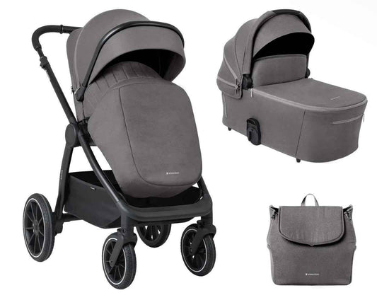 Kikkaboo Naya Grau 2-in-1 Baby-Kinderwagen mit Wiege