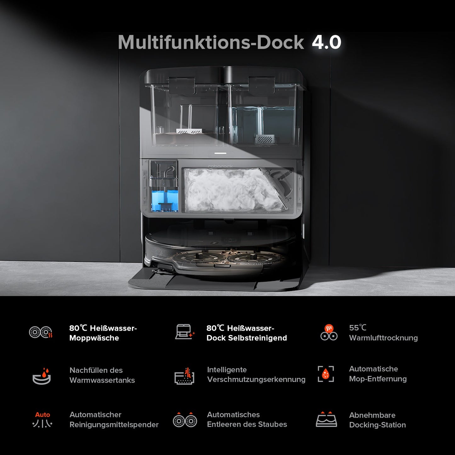 Roborock Saros 10R Saugroboter mit Wischfunktion & abnehmbarem Wischmopp