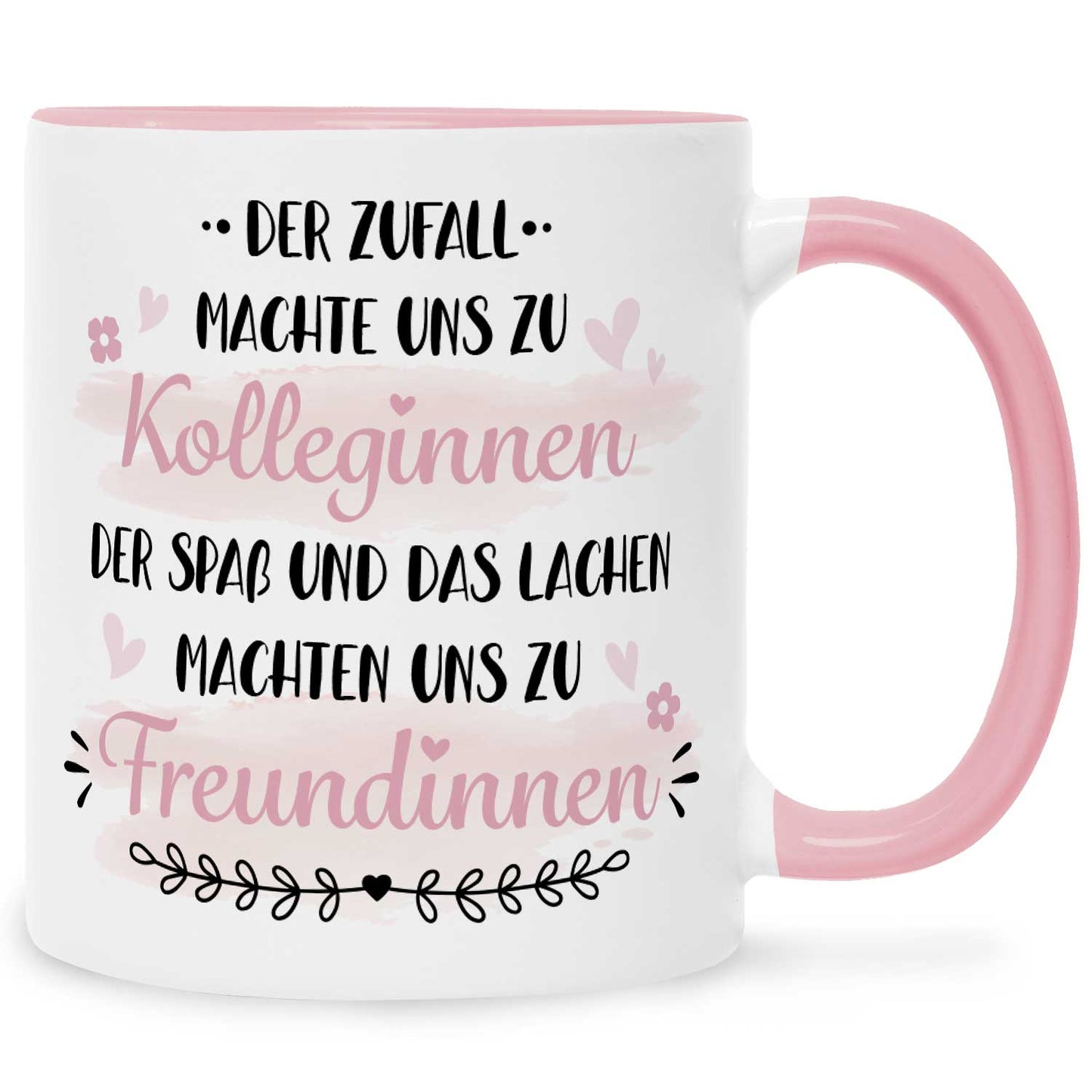 Bedruckte Tasse mit Spruch Der Zufall machte uns zu Kolleginnen