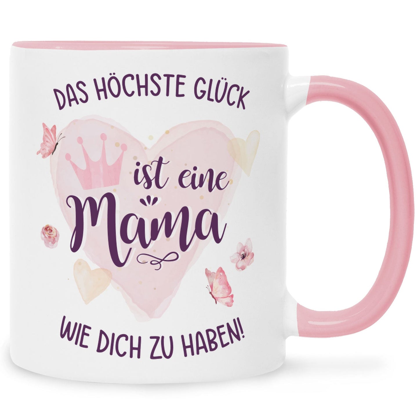 Bedruckte Tasse mit Spruch Das höchste Glück