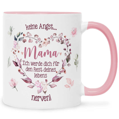 Bedruckte Tasse mit Spruch Keine Angst Mama