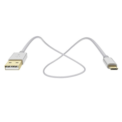 NALIA 2m Micro USB Kabel, Stabiles Nylon umflochtenes Sync Handy High Speed Ladekabel/ Datenkabel kompatibel mit z.B. Android Smartphones, Samsung, Huawei, HTC, LG, Sony, Nokia  etc. - Silber