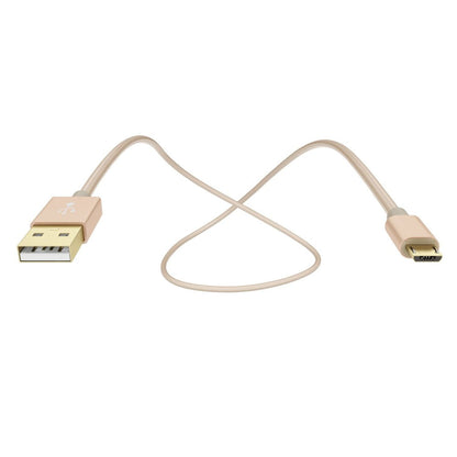NALIA 2m Micro USB Kabel, Stabiles Nylon umflochtenes Sync Handy High Speed Ladekabel/ Datenkabel kompatibel mit z.B. Android Smartphones, Samsung, Huawei, HTC, LG, Sony, Nokia etc. - Gold