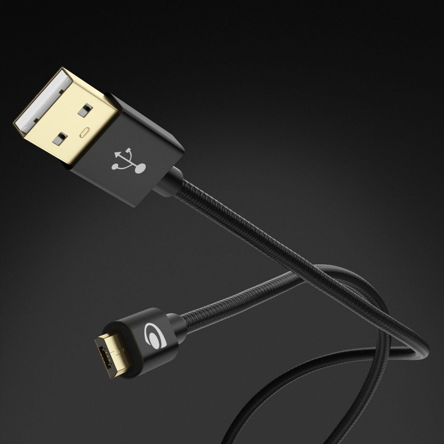 NALIA 1m Micro USB Kabel, Stabiles Nylon umflochtenes Sync Handy High Speed Ladekabel/ Datenkabel für Smartphone, Tablet, etc. (kompatibel mit Samsung, Huawei, HTC, LG, Sony, Nokia etc.) - Schwarz