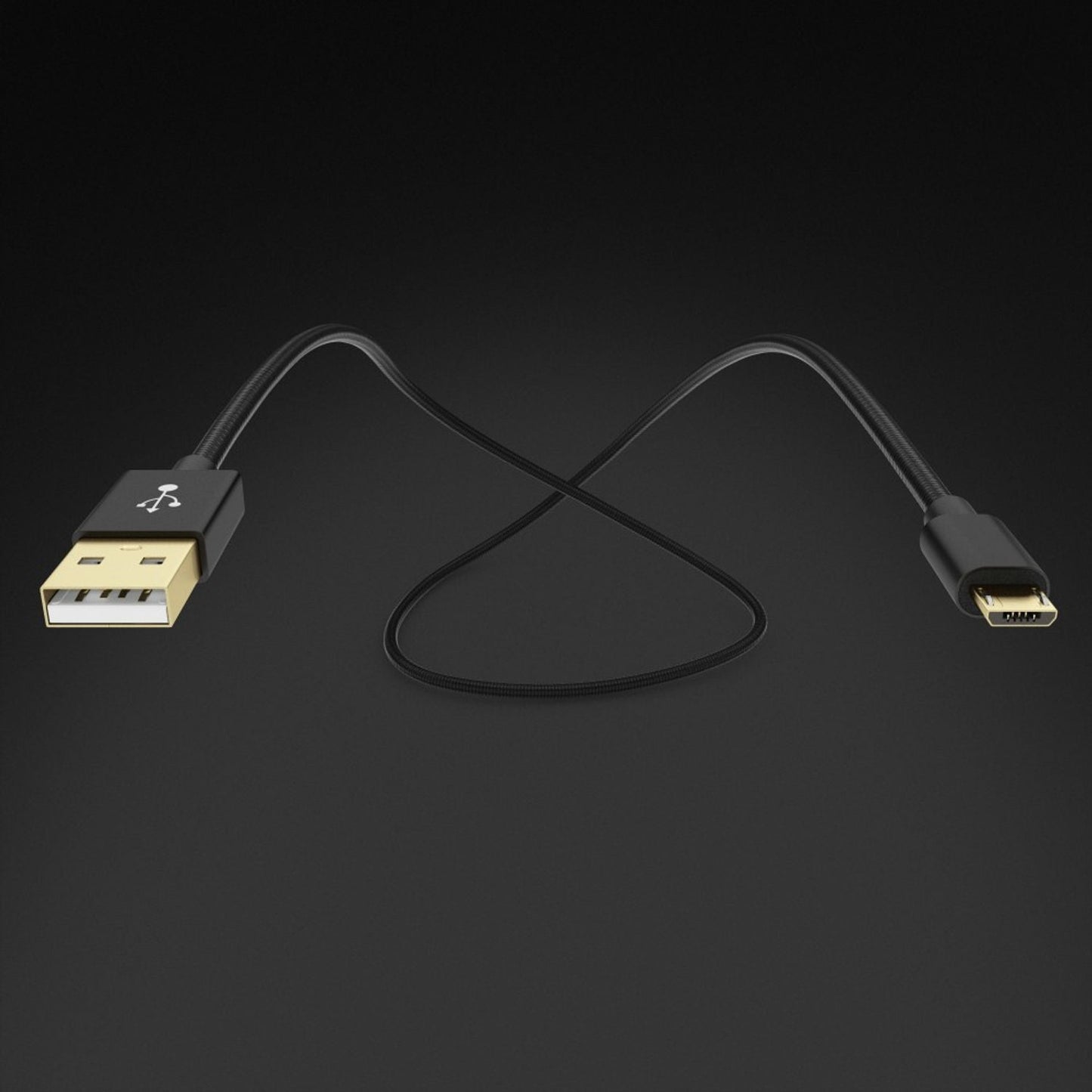 NALIA 3m Micro USB Kabel, Stabiles Nylon umflochtenes Sync Handy High Speed Ladekabel/ Datenkabel für Android Smartphones (kompatibel mit Samsung, Huawei, HTC, LG, Sony, Nokia etc.) - Schwarz