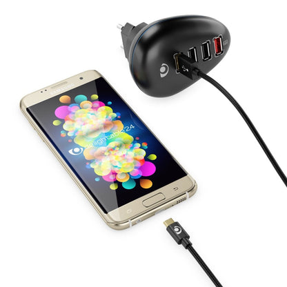 NALIA 1m Micro USB Kabel, Stabiles Nylon umflochtenes Sync Handy High Speed Ladekabel/ Datenkabel für Smartphone, Tablet, etc. (kompatibel mit Samsung, Huawei, HTC, LG, Sony, Nokia etc.) - Schwarz