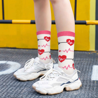 Belloxis Women's Socks 39-42 Horse Girls Gift Knee Socks Women's Rider Cotton Socks