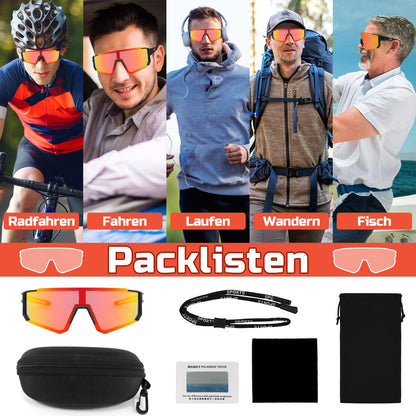 Rosedreamer Schnelle Brille Sport Sonnenbrille Herren Damen Polarisierte Sonnenbrille Fahrradbrille Laufbrille für MTB Rennrad Radfahren Biking Ski FahrradLaufen mit UV400 Schutzbrille
