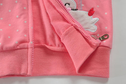 EULLA Children's Girls' Zip Up Hoodie Sweat Jacket Hooded Jacket Hooded Jacket Hoodie Long Sleeve Cotton Unicorn Pullover Hoodie Sweatshirt with Zip 92 98 104 110 116 122